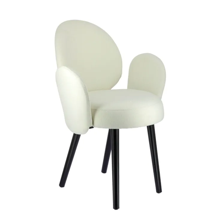 Sessio Chaise De Salle à Manger|Chaise Salon*Severus Fauteuil cosy en tissu avec pieds bois