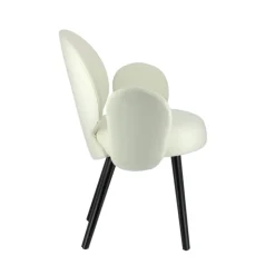 Sessio Chaise De Salle à Manger|Chaise Salon*Severus Fauteuil cosy en tissu avec pieds bois