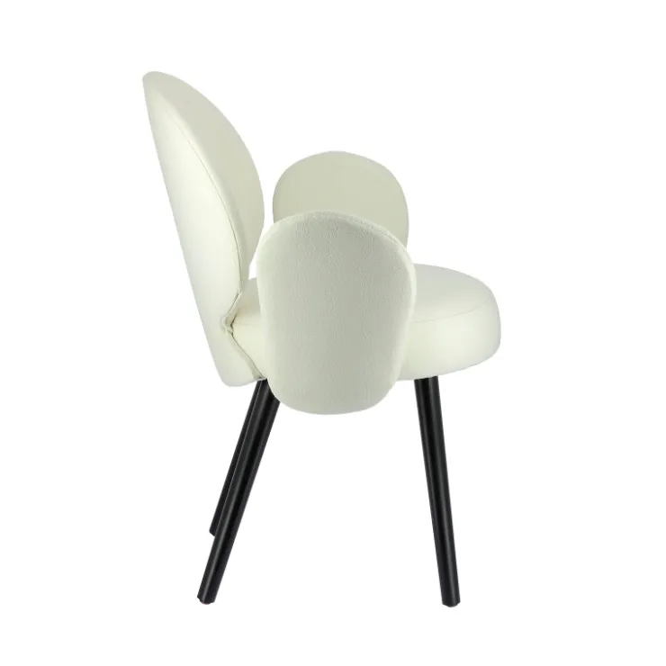 Sessio Chaise De Salle à Manger|Chaise Salon*Severus Fauteuil cosy en tissu avec pieds bois