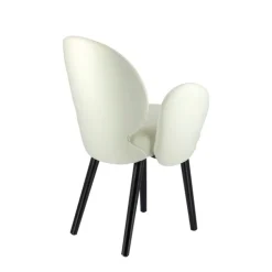 Sessio Chaise De Salle à Manger|Chaise Salon*Severus Fauteuil cosy en tissu avec pieds bois