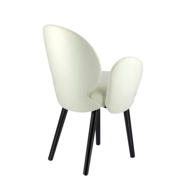 Sessio Chaise De Salle à Manger|Chaise Salon*Severus Fauteuil cosy en tissu avec pieds bois
