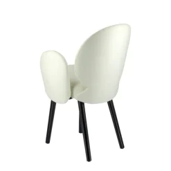 Sessio Chaise De Salle à Manger|Chaise Salon*Severus Fauteuil cosy en tissu avec pieds bois