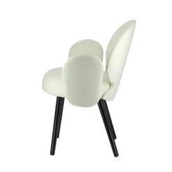 Sessio Chaise De Salle à Manger|Chaise Salon*Severus Fauteuil cosy en tissu avec pieds bois