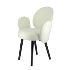 Sessio Chaise De Salle à Manger|Chaise Salon*Severus Fauteuil cosy en tissu avec pieds bois
