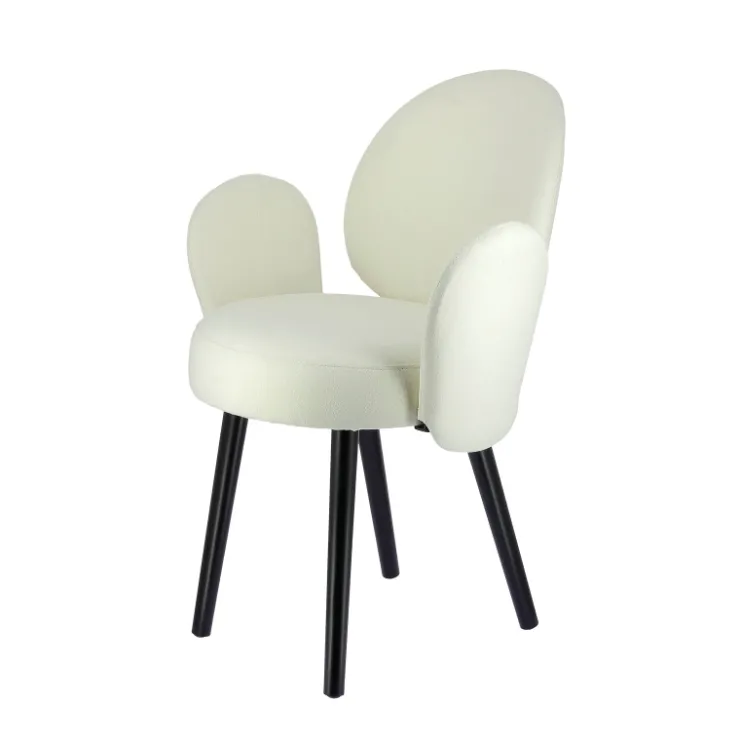 Sessio Chaise De Salle à Manger|Chaise Salon*Severus Fauteuil cosy en tissu avec pieds bois