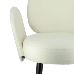 Sessio Chaise De Salle à Manger|Chaise Salon*Severus Fauteuil cosy en tissu avec pieds bois