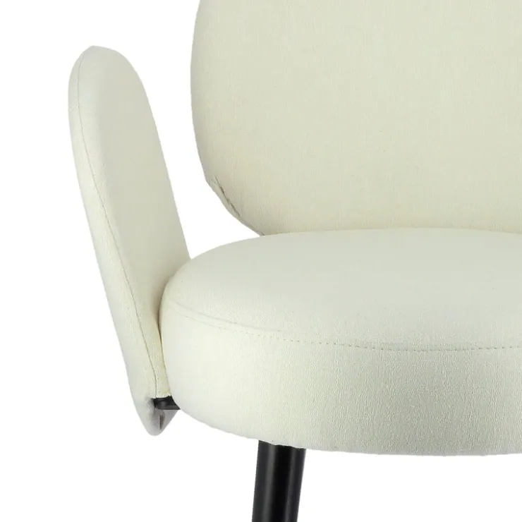 Sessio Chaise De Salle à Manger|Chaise Salon*Severus Fauteuil cosy en tissu avec pieds bois