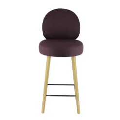 Sessio Tabouret Snack (assise +/- 65 Cm)|Tabouret De Bar (assise +/- 80 Cm)*Severus Tabouret snack cosy en tissu avec pieds en bois