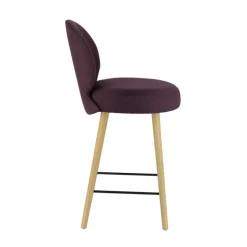 Sessio Tabouret Snack (assise +/- 65 Cm)|Tabouret De Bar (assise +/- 80 Cm)*Severus Tabouret snack cosy en tissu avec pieds en bois