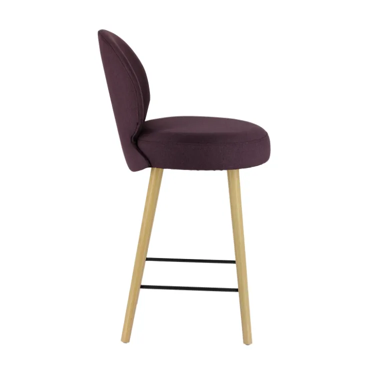 Sessio Tabouret Snack (assise +/- 65 Cm)|Tabouret De Bar (assise +/- 80 Cm)*Severus Tabouret snack cosy en tissu avec pieds en bois