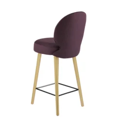 Sessio Tabouret Snack (assise +/- 65 Cm)|Tabouret De Bar (assise +/- 80 Cm)*Severus Tabouret snack cosy en tissu avec pieds en bois