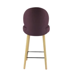 Sessio Tabouret Snack (assise +/- 65 Cm)|Tabouret De Bar (assise +/- 80 Cm)*Severus Tabouret snack cosy en tissu avec pieds en bois