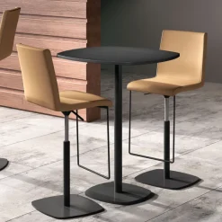 Perfecta Tabouret Snack (assise +/- 65 Cm)|Tabouret De Bar (assise +/- 80 Cm)*Sherpa Tabouret en simili réglable en hauteur et pivotant rembourré