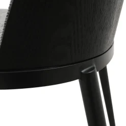 Chaise De Salle à Manger*SimoneChaise bimatière en tissu dossier bois avec pieds en métal
