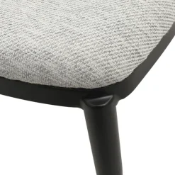 Chaise De Salle à Manger*SimoneChaise bimatière en tissu dossier bois avec pieds en métal