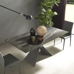 Altacom Table De Salle à Manger*Sintesi Table design italienne en céramique avec pied central