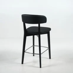 Tabouret Snack (assise +/- 65 Cm)|Tabouret De Bar (assise +/- 80 Cm)*Siren Tabouret snack en bois massif avec assise et dossier rembourrés