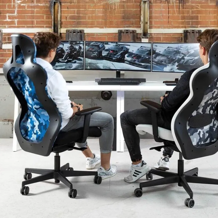 Top Star Chaise De Bureau|Fauteuil De Bureau*Sitness RS Sport Chaise gamer design dossier avec filet