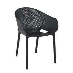 Fauteuil De Jardin*Sky Pro Fauteuil de jardin moderne empilable coque microperforée en polypropylène