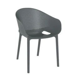 Fauteuil De Jardin*Sky Pro Fauteuil de jardin moderne empilable coque microperforée en polypropylène