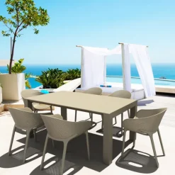 Fauteuil De Jardin*Sky Pro Fauteuil de jardin moderne empilable coque microperforée en polypropylène