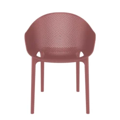 Fauteuil De Jardin*Sky Pro Fauteuil de jardin moderne empilable coque microperforée en polypropylène