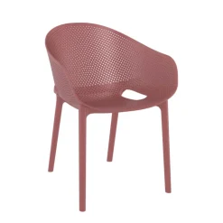 Chaise De Cuisine|Chaise De Salle à Manger*Sky Pro Fauteuil moderne empilable avec coque microperforée en polypropylène