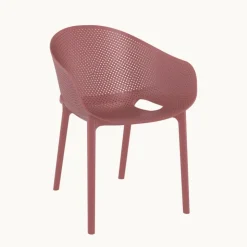 Chaise De Cuisine|Chaise De Salle à Manger*Sky Pro Fauteuil moderne empilable avec coque microperforée en polypropylène