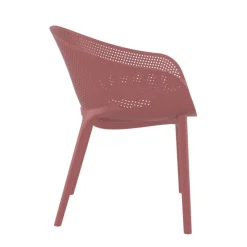 Chaise De Cuisine|Chaise De Salle à Manger*Sky Pro Fauteuil moderne empilable avec coque microperforée en polypropylène