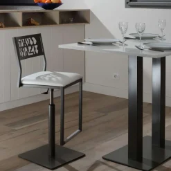 Carrier Tabouret Snack (assise +/- 65 Cm)|Tabouret De Bar (assise +/- 80 Cm)*Slide ® Tabouret pivotant et réglable en hauteur style industriel