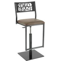 Carrier Tabouret Snack (assise +/- 65 Cm)|Tabouret De Bar (assise +/- 80 Cm)*Slide ® Tabouret pivotant et réglable en hauteur style industriel