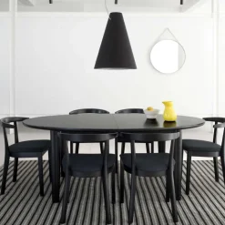 Skovby Table De Salle à Manger*SM78 Table de salle à manger ovale scandinave en bois avec allonges