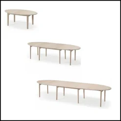 Skovby Table De Salle à Manger*SM78 Table de salle à manger ovale scandinave en bois avec allonges