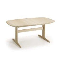 Skovby Table De Salle à Manger*SM74 Table en bois massif scandinave elliptique avec allonges et piétement latéral
