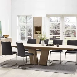 Skovby Table De Salle à Manger*SM39 Table en bois moderne extensible avec pied central