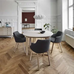 Skovby Table De Salle à Manger*SM112 Table ronde en bois style scandinave extensible