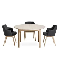 Skovby Table De Salle à Manger*SM112 Table ronde en bois style scandinave extensible