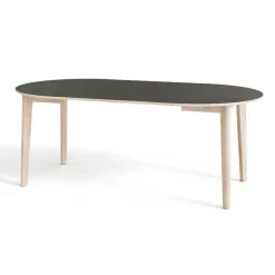 Skovby Table De Salle à Manger*SM120 Table ronde extensible en bois avec plateau stratifié noir fabrication danoise
