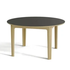Skovby Table De Salle à Manger*SM112 Table ronde extensible en stratifié et pieds bois conçue au Danemark