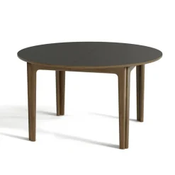 Skovby Table De Salle à Manger*SM112 Table ronde extensible en stratifié et pieds bois conçue au Danemark