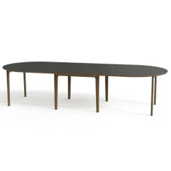 Skovby Table De Salle à Manger*SM112 Table ronde extensible en stratifié et pieds bois conçue au Danemark