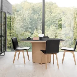 Skovby Table De Salle à Manger*SM116/SM117 Table scandinave pied central extensible en stratifié fabriquée au Danemark