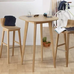 Dasras Table De Cuisine*Snack Table de bar style scandinave en bois massif