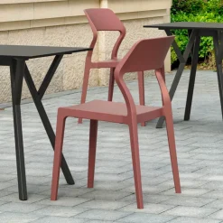 Chaise De Jardin*Snow Chaise d'extérieur empilable design en polypropylène