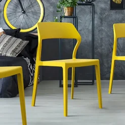 Chaise De Cuisine|Chaise De Salle à Manger*Snow Chaise empilable design en polypropylène