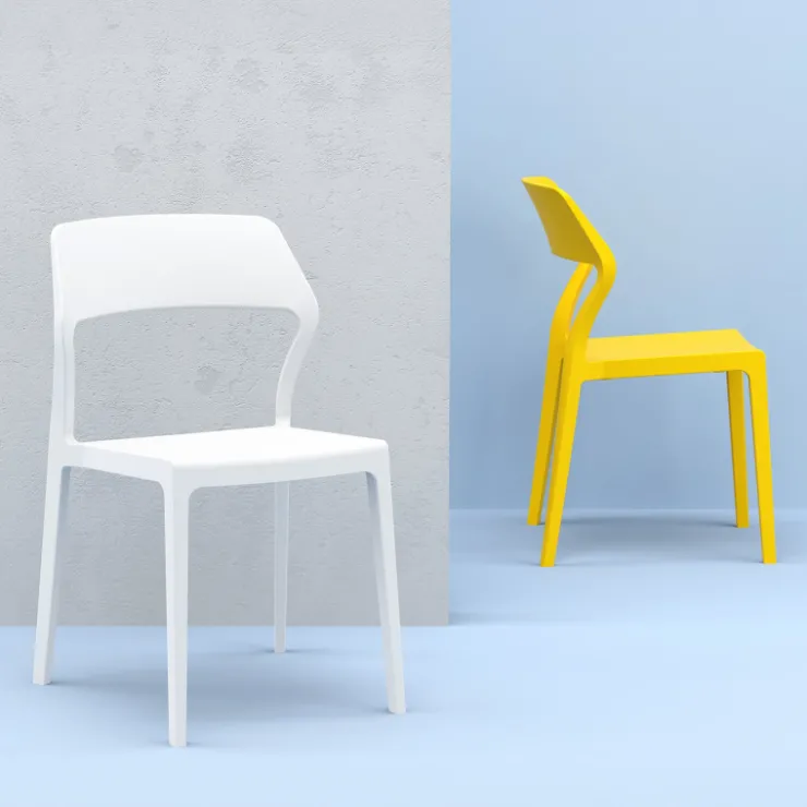 Chaise De Cuisine|Chaise De Salle à Manger*Snow Chaise empilable design en polypropylène