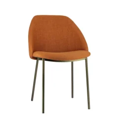 Perfecta Chaise De Salle à Manger|Chaise Salon*Soda Chaise cosy en tissu avec pieds en métal