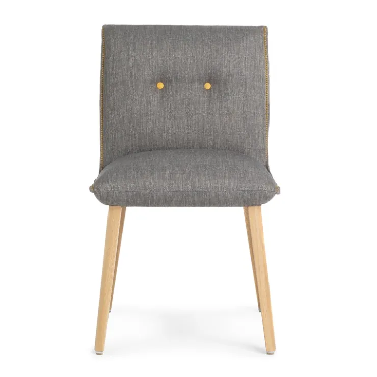 Mobitec Chaise De Salle à Manger|Chaise Salon*Soda ® Chaise cocooning en tissu avec boutons décoratifs
