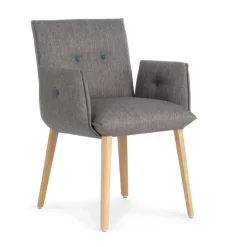 Mobitec Chaise De Salle à Manger|Chaise Salon*Soda ® Fauteuil cocooning en tissu avec boutons décoratifs
