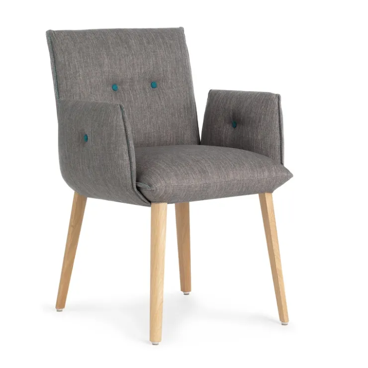 Mobitec Chaise De Salle à Manger|Chaise Salon*Soda ® Fauteuil cocooning en tissu avec boutons décoratifs
